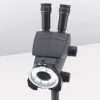 Leica A60 F stereo microscope with ring light for electronics and medical device manufacturing